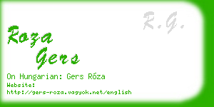 roza gers business card